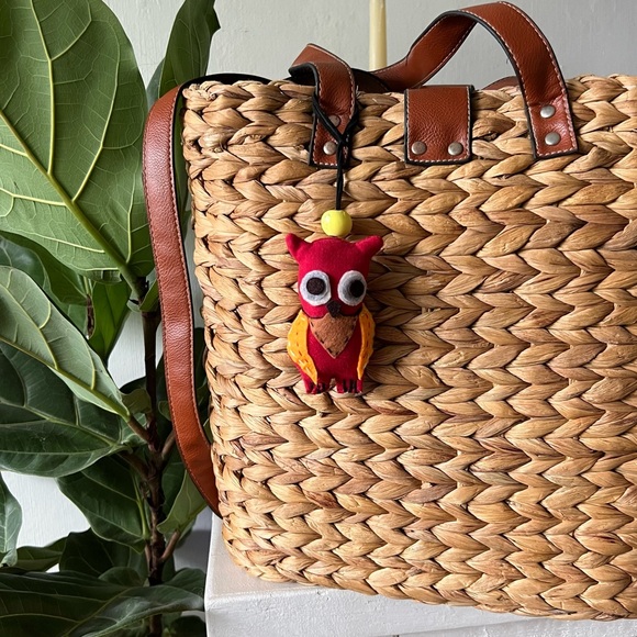 Handmade Felt Owl Bag Charm - Picture 1 of 6